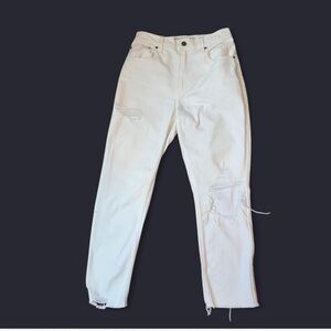 Abercrombie & Fitch White Mom Jeans
